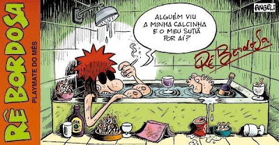 Brazilian cartoon, the hangover woman